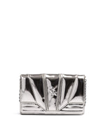 Ferrari Metal Silver GT patent leather bag with chain