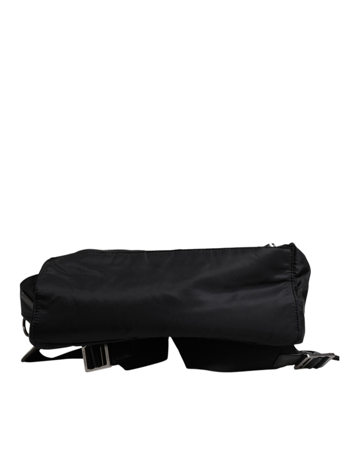 Dolce & Gabbana Black Logo Tape Polyamide School Travel Backpack Men Bag