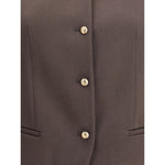 Giorgio Armani Single-breasted hemp and viscose Vest