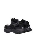Versace Black Leather Athletic Sneakers