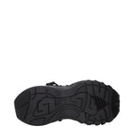 Versace Black Leather Athletic Sneakers