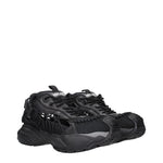 Versace Black Leather Athletic Sneakers
