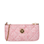 Versace Pink Fabric Crossbody Bags