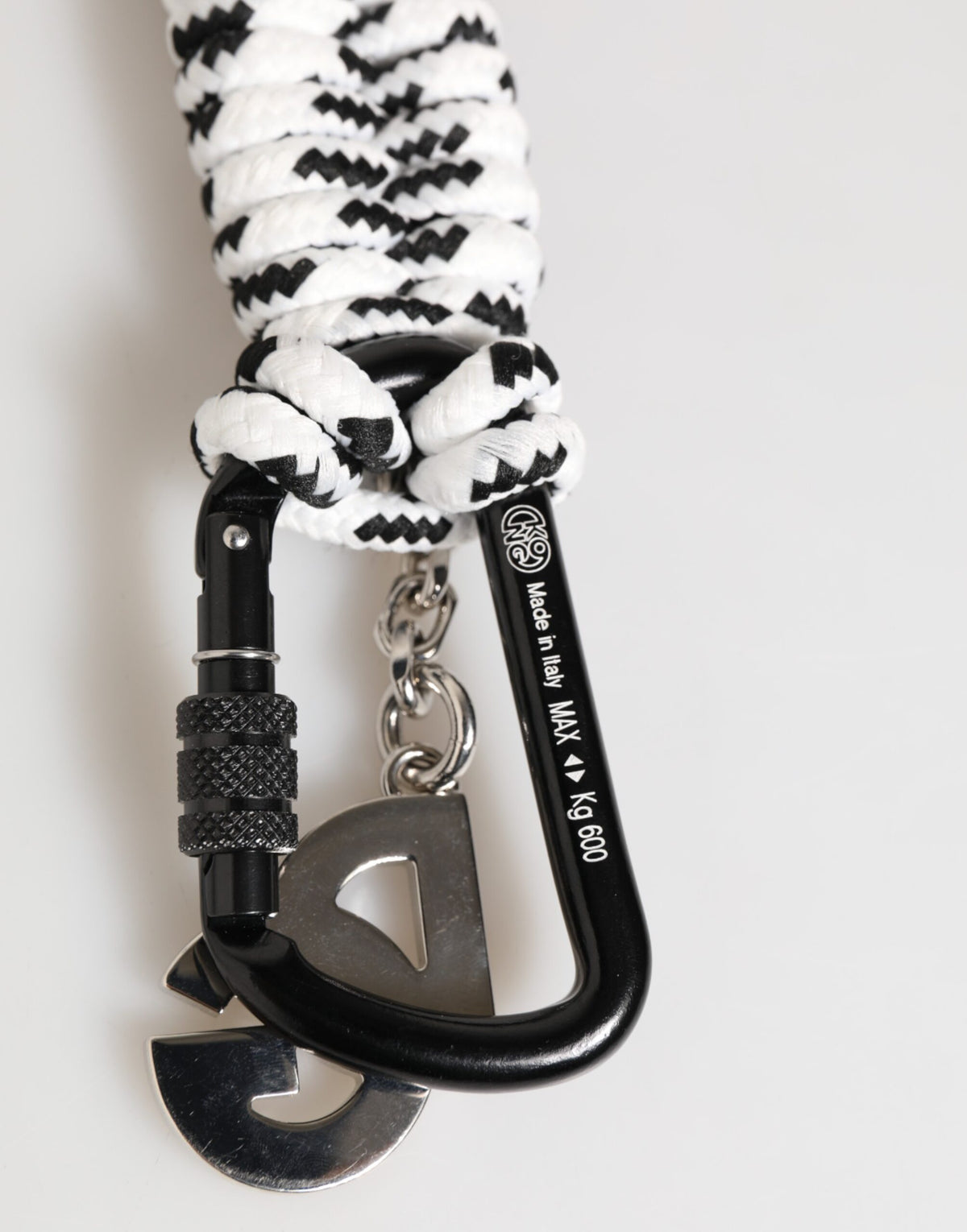 Dolce & Gabbana Multicolor Polyester Tape String DG Logo Keychain Keyring