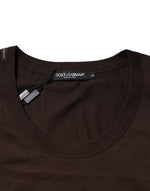 Dolce & Gabbana Brown Cotton Sleeveless Underwear Men Tank Top