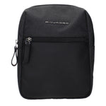 Piquadro Black Fabric Crossbody Bags