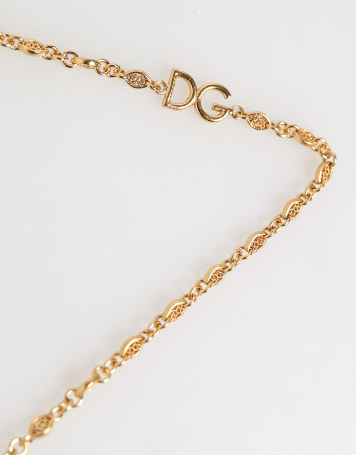 Dolce & Gabbana Lapel Pin Cross Logo Gold Chain Mens Accessories Brooch