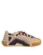 Dolce & Gabbana Beige Neoprene DG Logo NS1 Lace Sneakers Shoes
