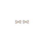 Self-Portrait GOLD CRYSTAL BOW EARRINGS