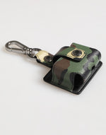 Dolce & Gabbana Multicolor Camouflage Leather Metal AccessoryAirpods Case
