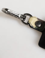 Dolce & Gabbana Multicolor Camouflage Leather Metal AccessoryAirpods Case