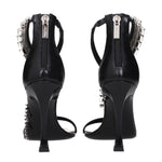 Jimmy Choo Black Leather Stiletto Heels Sandals