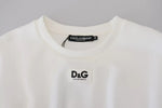 Dolce & Gabbana White Cotton Corset Stretch TopT-shirt