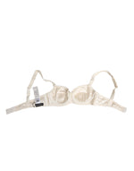 Dolce & Gabbana White Satin Lace Balconnet Lingerie Underwear