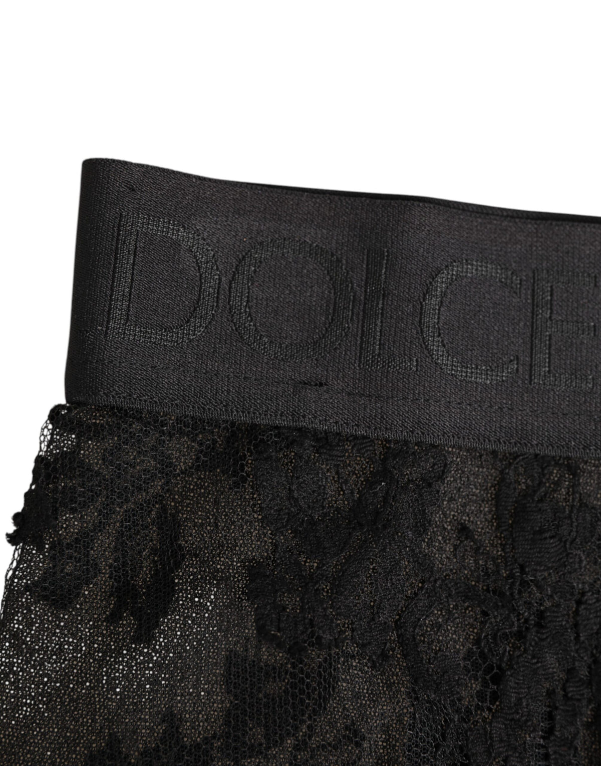 Dolce & Gabbana High Waist Briefs Black Floral LaceUnderwear