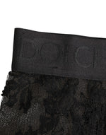 Dolce & Gabbana High Waist Briefs Black Floral LaceUnderwear