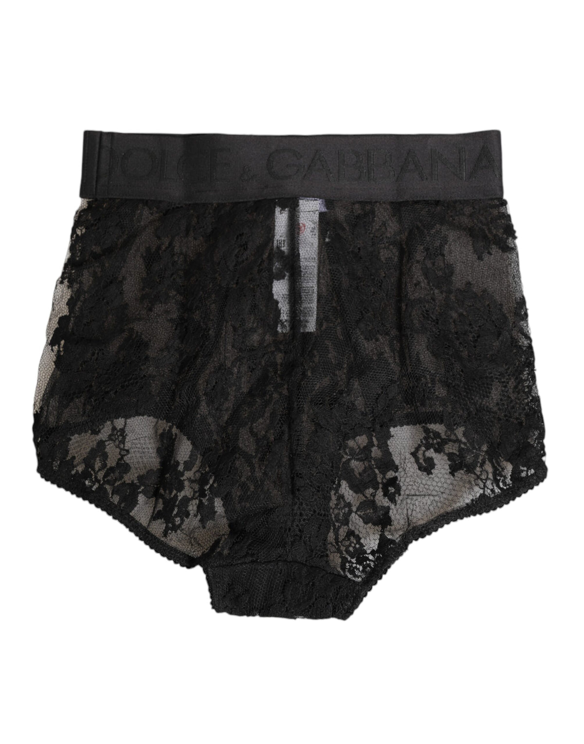 Dolce & Gabbana High Waist Briefs Black Floral LaceUnderwear