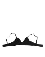 Dolce & Gabbana Black Lace Triangle Bralette Wireless Underwear
