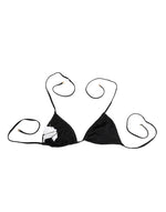 Dolce & Gabbana Black Embroidered Triangle Swimwear Underwear