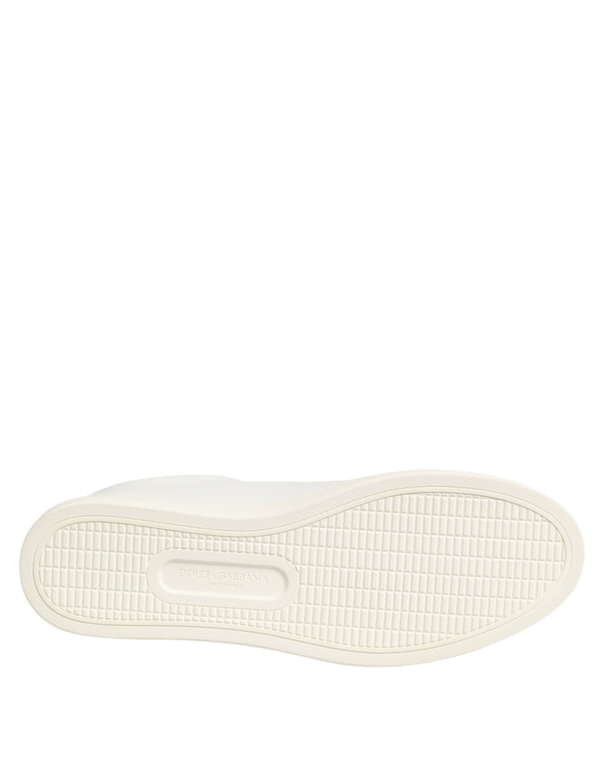 Dolce & Gabbana White Leather Rose Embroidery Low-TopShoes