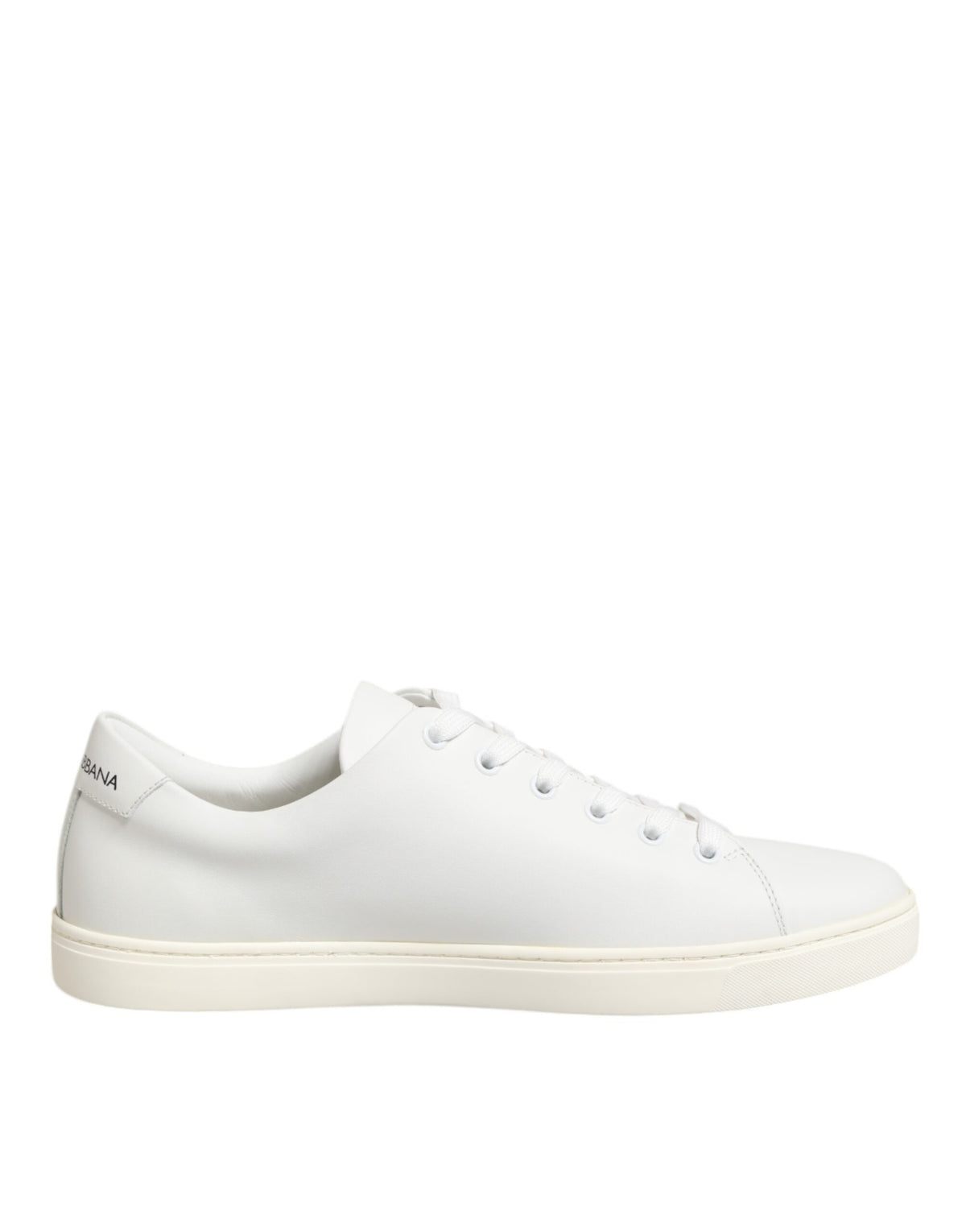 Dolce & Gabbana White Leather Sacre Heart Patch SneakersShoes
