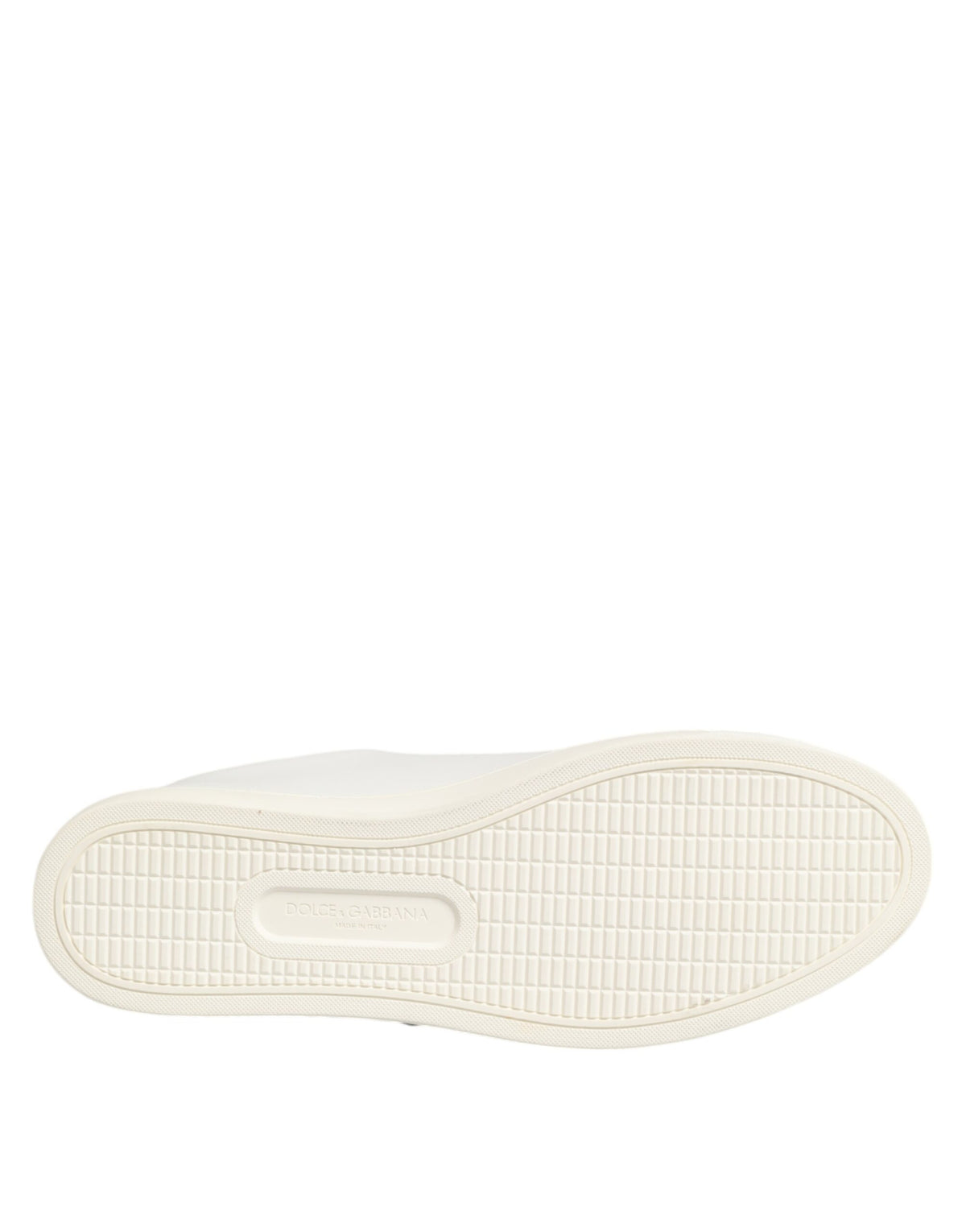 Dolce & Gabbana White Leather Sacre Heart Patch SneakersShoes