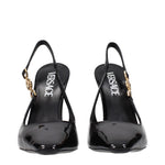 Versace Black Leather High Heel Pumps