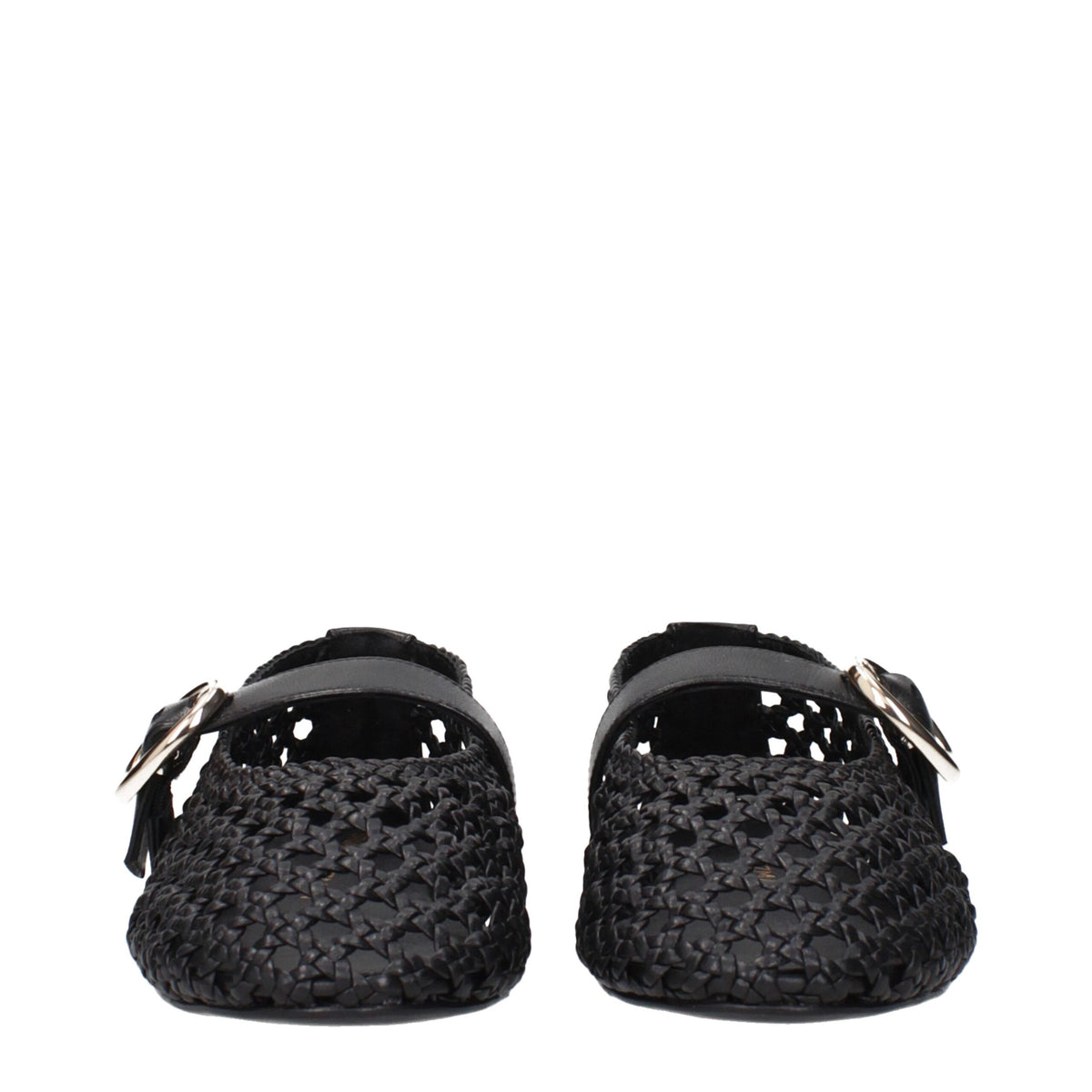 Stuart Weitzman Black Leather Ballet Flats
