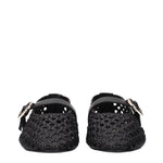 Stuart Weitzman Black Leather Ballet Flats