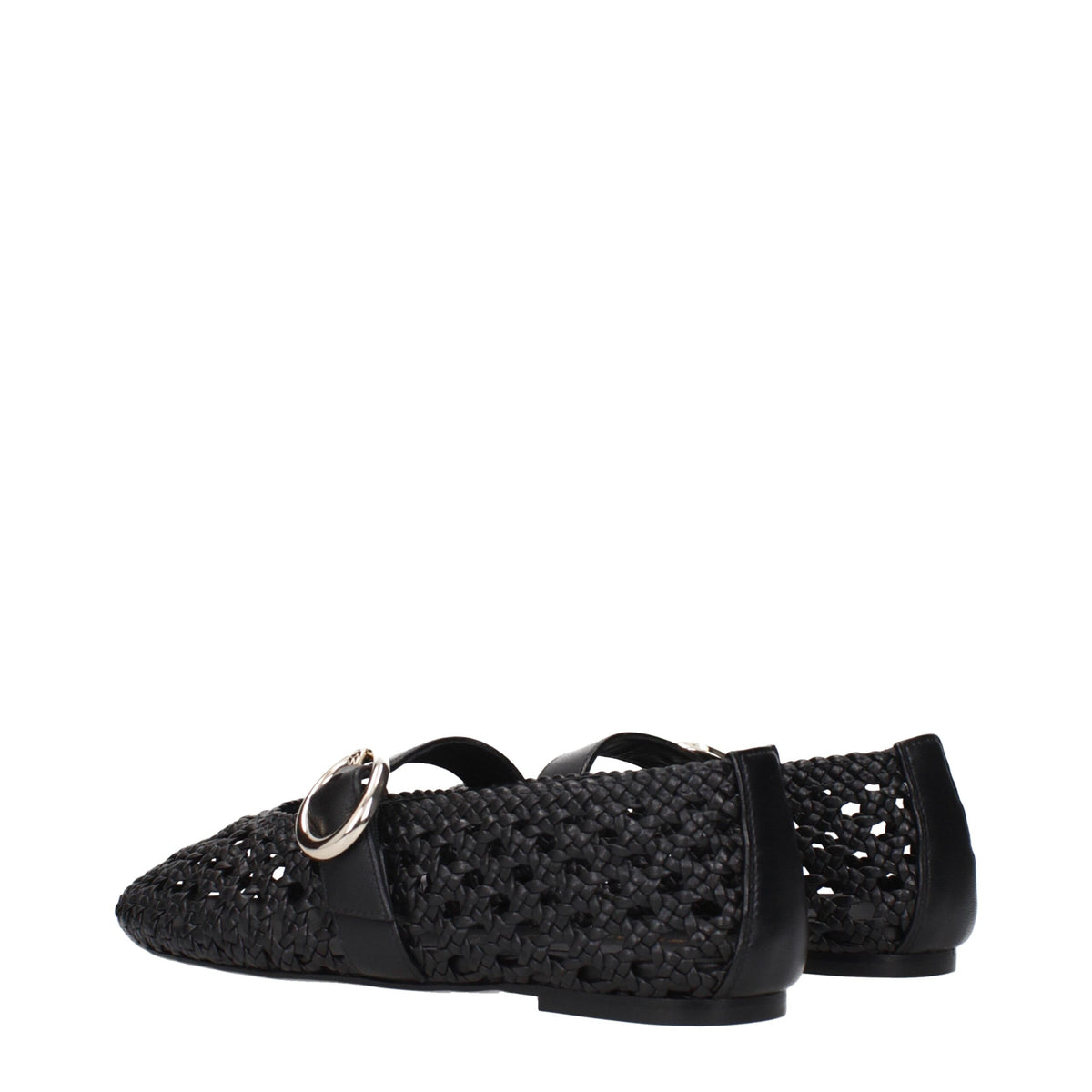 Stuart Weitzman Black Leather Ballet Flats