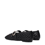 Stuart Weitzman Black Leather Ballet Flats
