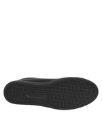 Dolce & Gabbana Black Leather Crystal Heart SneakersShoes