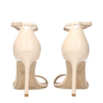 Stuart Weitzman Beige Leather Stiletto Heels Sandals