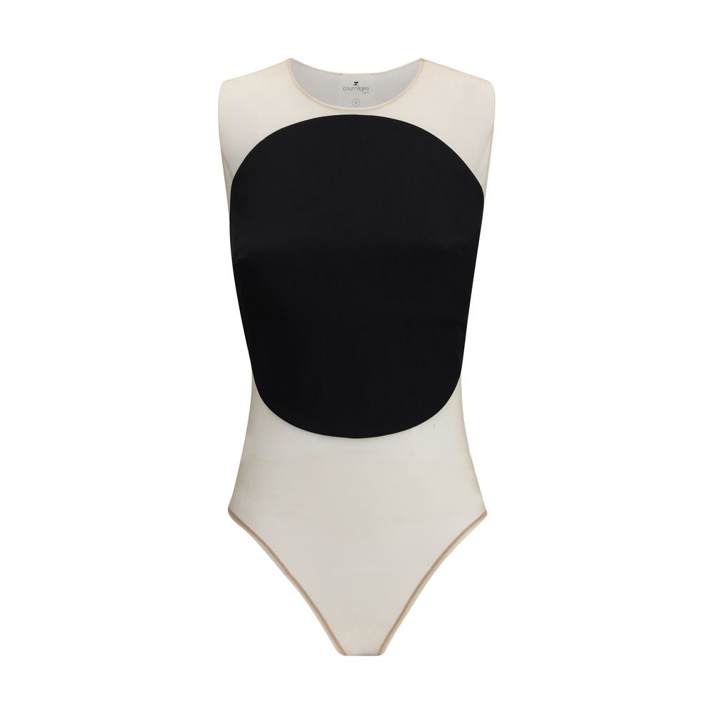 Courrèges ILLUSION CIRCLE SATIN BODYSUIT