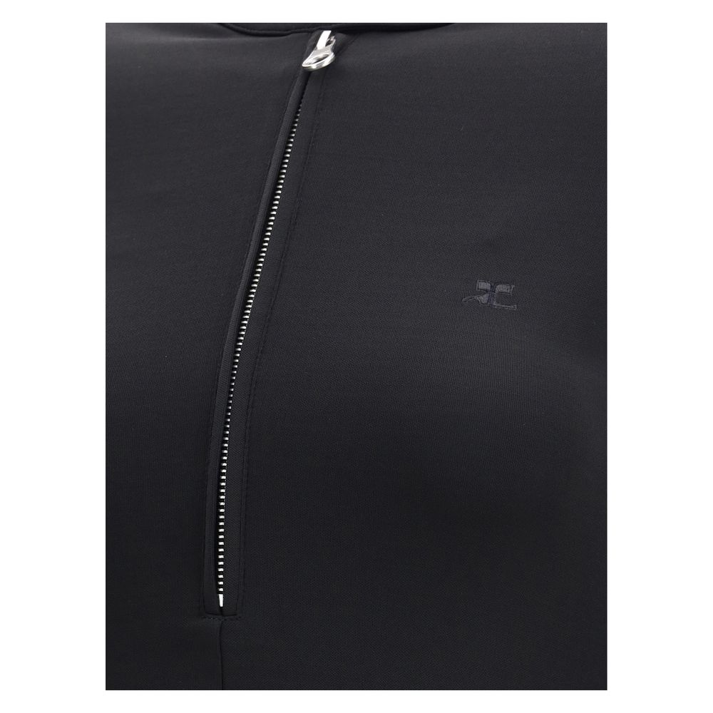 Courrèges BIKER CREPE JERSEY ZIPPED DRESS