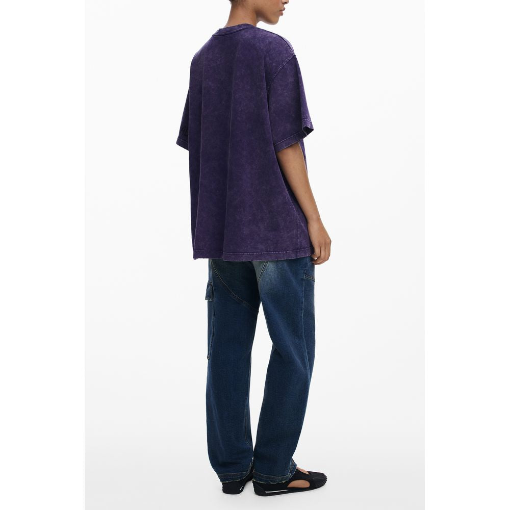 Desigual Purple Cotton Women T-Shirt