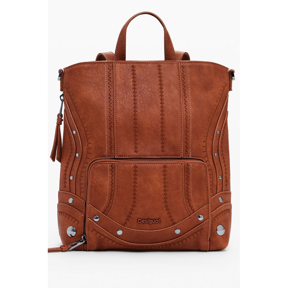 Desigual Brown Polyethylene Women Mini Backpack