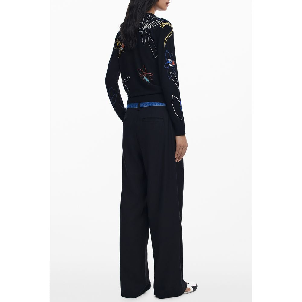 Desigual Black Viscose Women Sweater