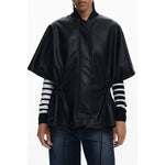 Desigual Black Polyethylene Women Poncho