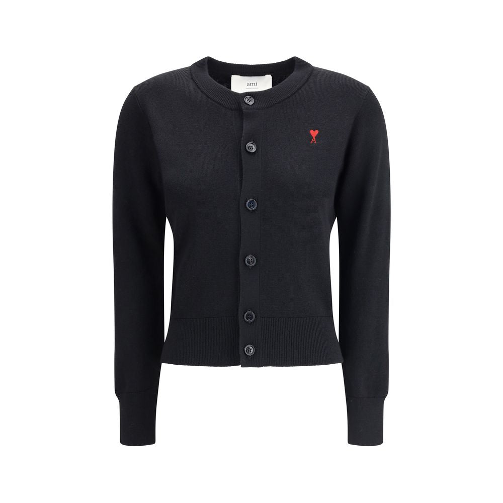 Ami Paris Ami De Coeur merino wool Cardigan