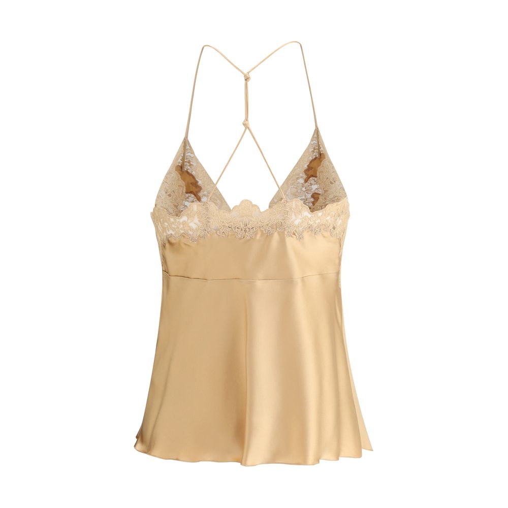 Ermanno Scervino Silk and lace Top
