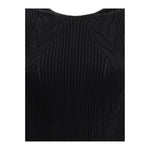 Balmain Sleeveless torsade knit long Dress