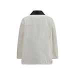 Givenchy Denim Jacket With Leather Collar