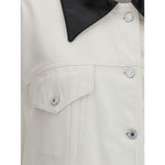 Givenchy Denim Jacket With Leather Collar