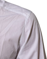 Dolce & Gabbana White Crown Collared GOLD Formal DressShirt