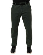 Dolce & Gabbana Dark Green Cotton Stretch Loose Denim Jeans