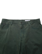 Dolce & Gabbana Dark Green Cotton Stretch Loose Denim Jeans