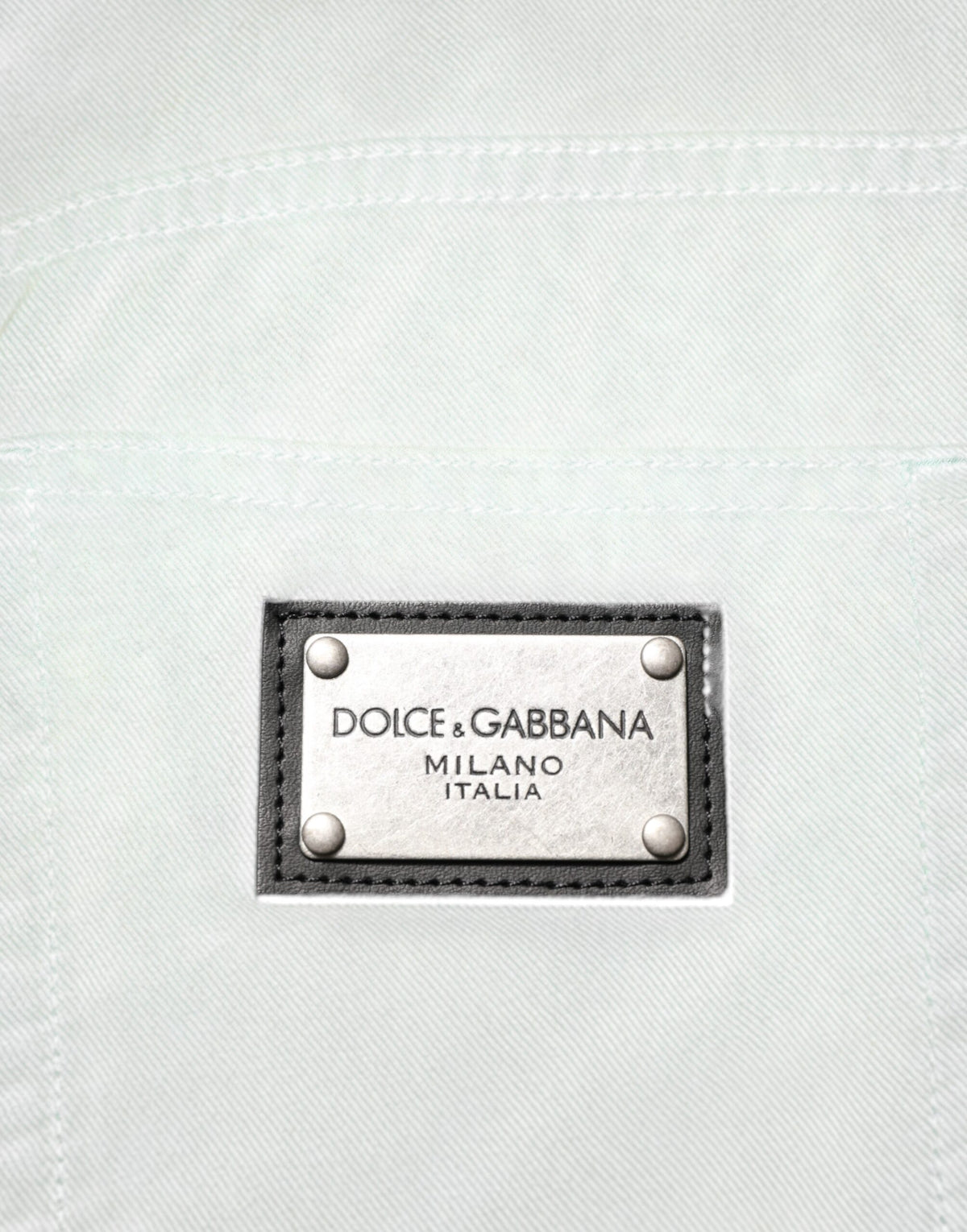 Dolce & Gabbana Dark Green Cotton Stretch Loose Denim Jeans