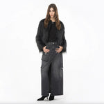 PINKO Black Cotton Skirt
