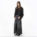 PINKO Black Cotton Skirt